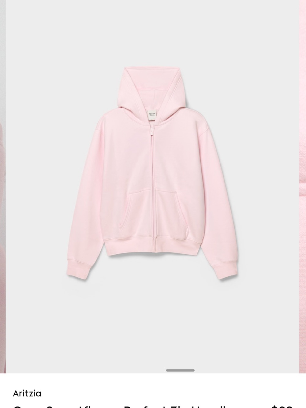 TNA Dusty Pink boyfriend Full-Zip Hoodie